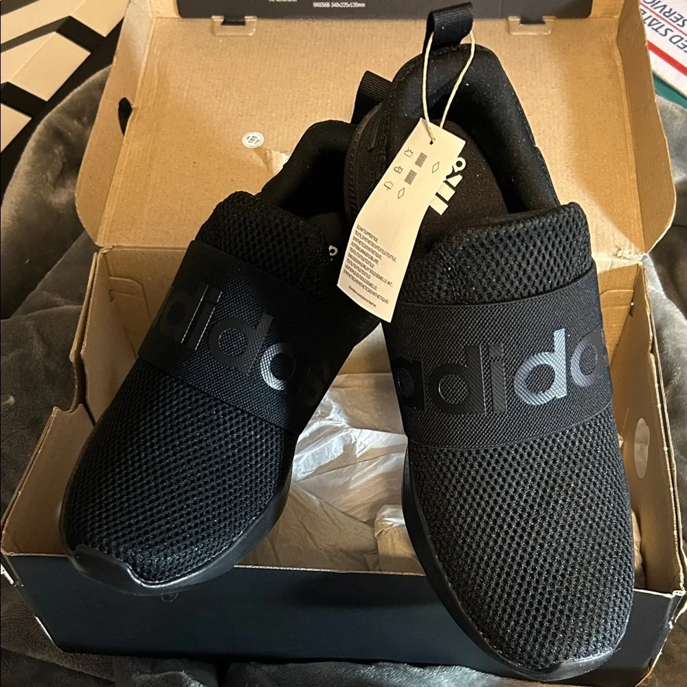 Adidas Men’s Lite Racer Adapt 4.0 Black NIB Sneakers W/Cloudfoam Technology,Sz 9 - Picture 2 of 12